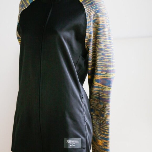 Adidas X Missoni Black Multicolour Sleeve Long Zip Up Running Jacket - Picture 3 of 10